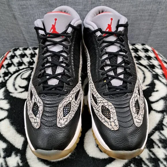 %Nike Jordan 11 Low IE Black Cement 919712-006 Men's size 10.5 / AJ12 - Picture 3 of 12